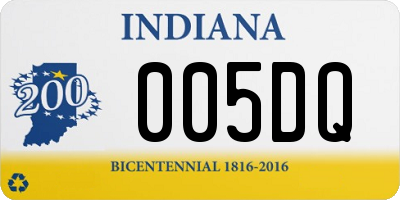 IN license plate 005DQ