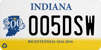 IN license plate 005DSW