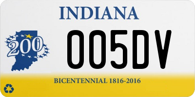 IN license plate 005DV