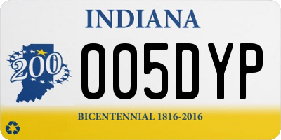 IN license plate 005DYP