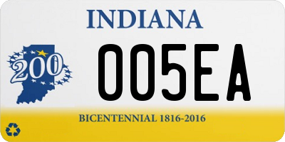 IN license plate 005EA