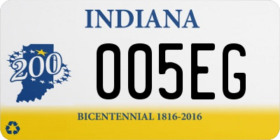 IN license plate 005EG