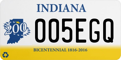 IN license plate 005EGQ
