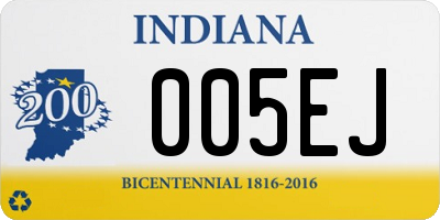 IN license plate 005EJ