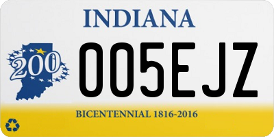 IN license plate 005EJZ