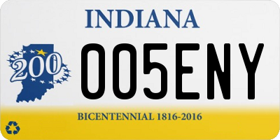 IN license plate 005ENY