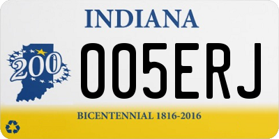 IN license plate 005ERJ