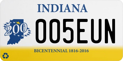IN license plate 005EUN