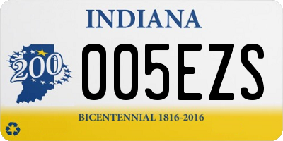 IN license plate 005EZS