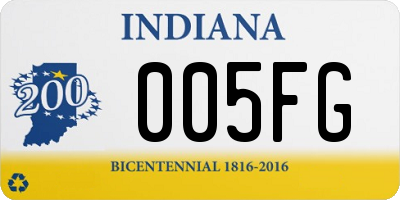 IN license plate 005FG