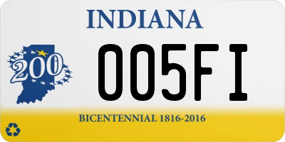 IN license plate 005FI