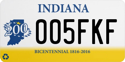 IN license plate 005FKF