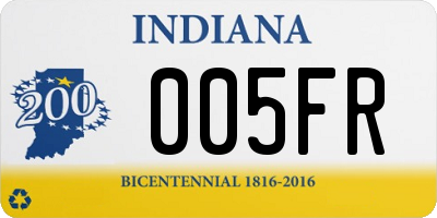 IN license plate 005FR
