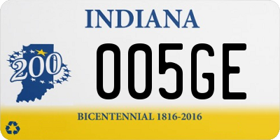 IN license plate 005GE