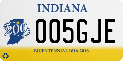 IN license plate 005GJE