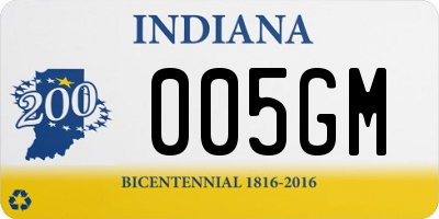 IN license plate 005GM