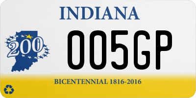 IN license plate 005GP