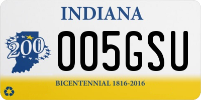 IN license plate 005GSU