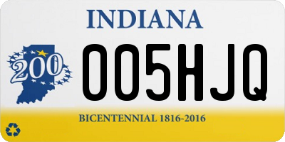 IN license plate 005HJQ