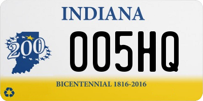 IN license plate 005HQ