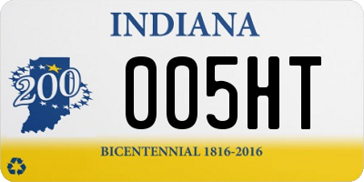 IN license plate 005HT