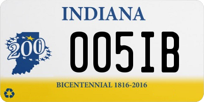 IN license plate 005IB