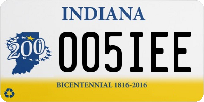IN license plate 005IEE