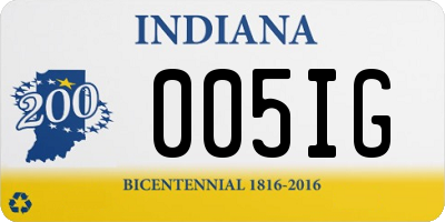 IN license plate 005IG