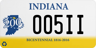 IN license plate 005II