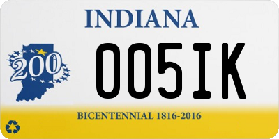 IN license plate 005IK