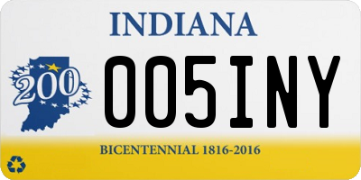 IN license plate 005INY