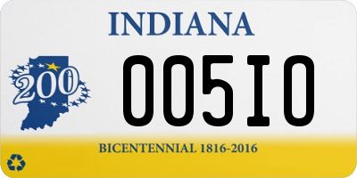 IN license plate 005IO