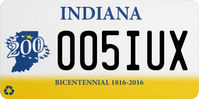 IN license plate 005IUX