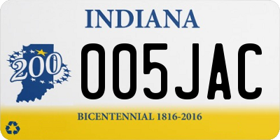 IN license plate 005JAC