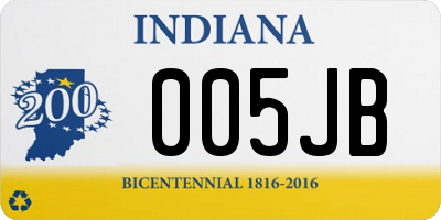 IN license plate 005JB