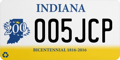 IN license plate 005JCP