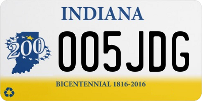 IN license plate 005JDG