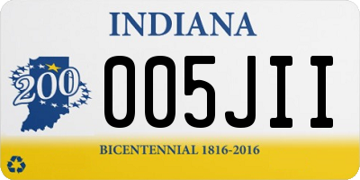 IN license plate 005JII