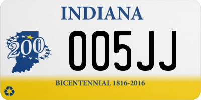 IN license plate 005JJ
