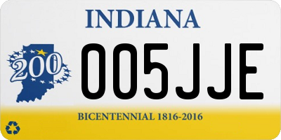IN license plate 005JJE