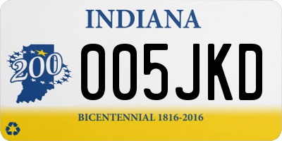 IN license plate 005JKD