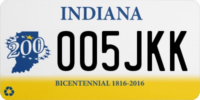 IN license plate 005JKK