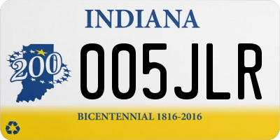 IN license plate 005JLR