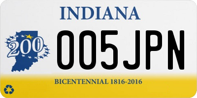 IN license plate 005JPN