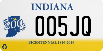 IN license plate 005JQ