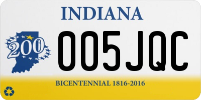 IN license plate 005JQC