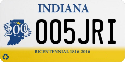 IN license plate 005JRI