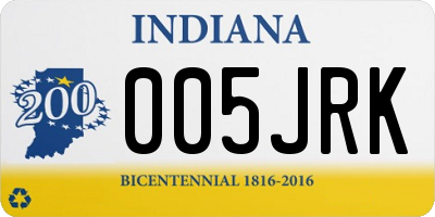 IN license plate 005JRK