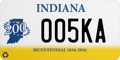 IN license plate 005KA