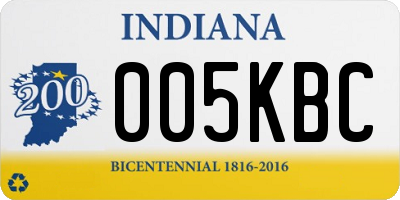 IN license plate 005KBC